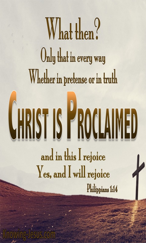 Philippians 1:18 Christ Is Proclaimed (gold)